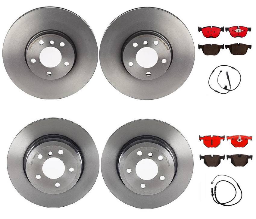 Brembo Brake Pads and Rotors Kit - Front and Rear (332mm/320mm) (Ceramic)